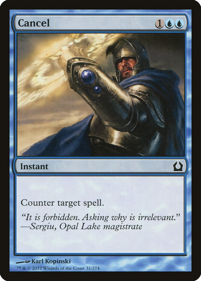 Cancel card front