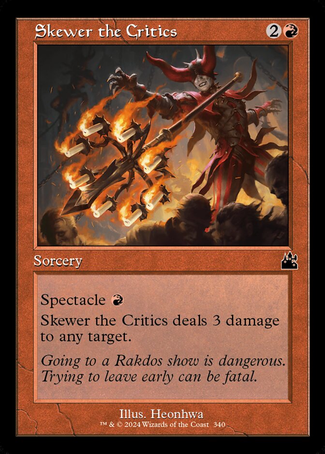 Skewer the Critics card front