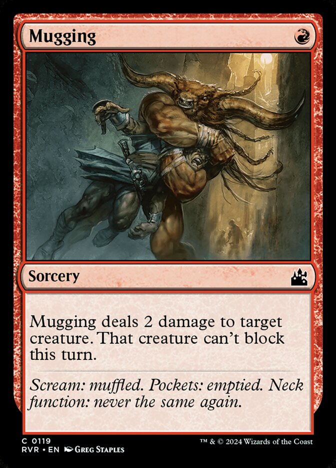 Mugging card front