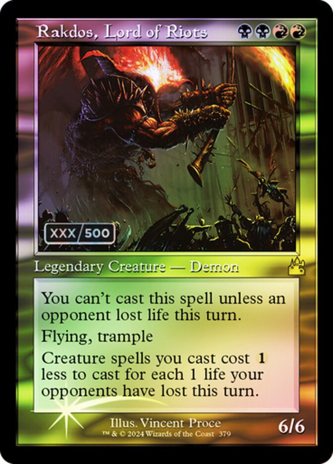 Rakdos, Lord of Riots card front