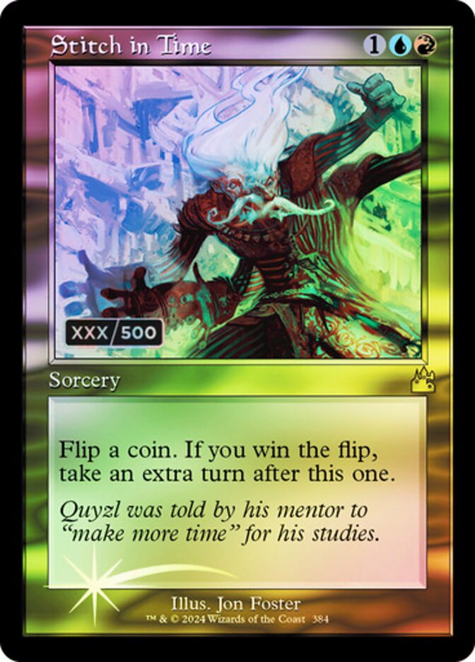 Stitch in Time card front