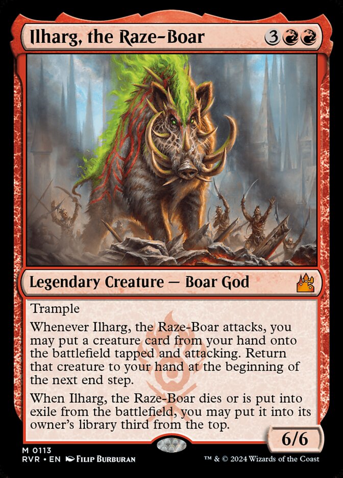 Ilharg, the Raze-Boar card front