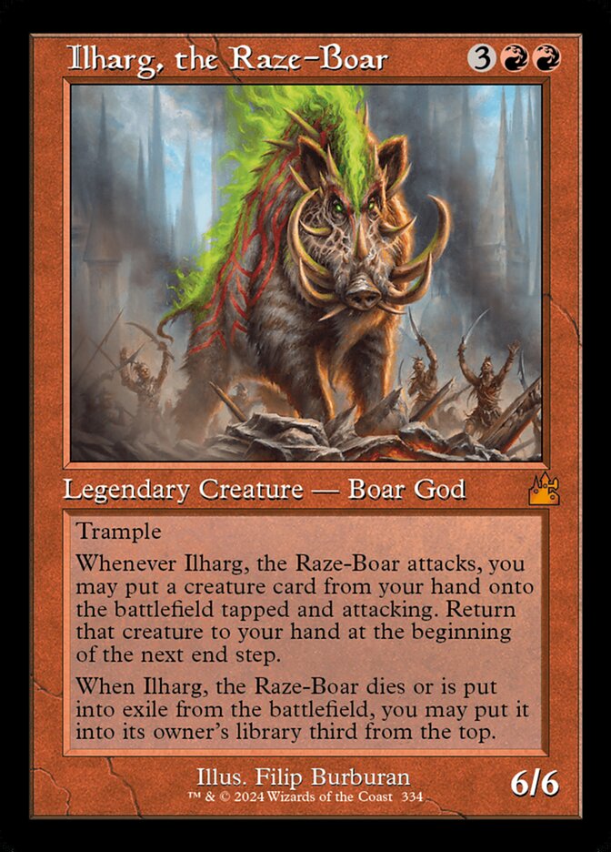 Ilharg, the Raze-Boar card front