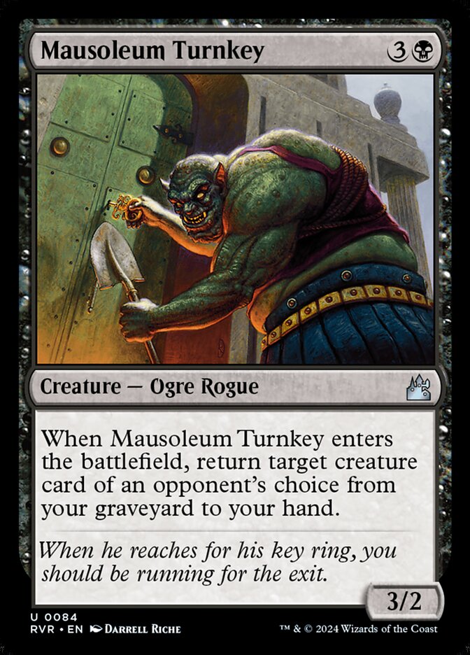Mausoleum Turnkey card front