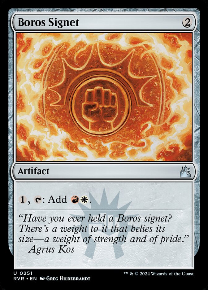 Boros Signet card front