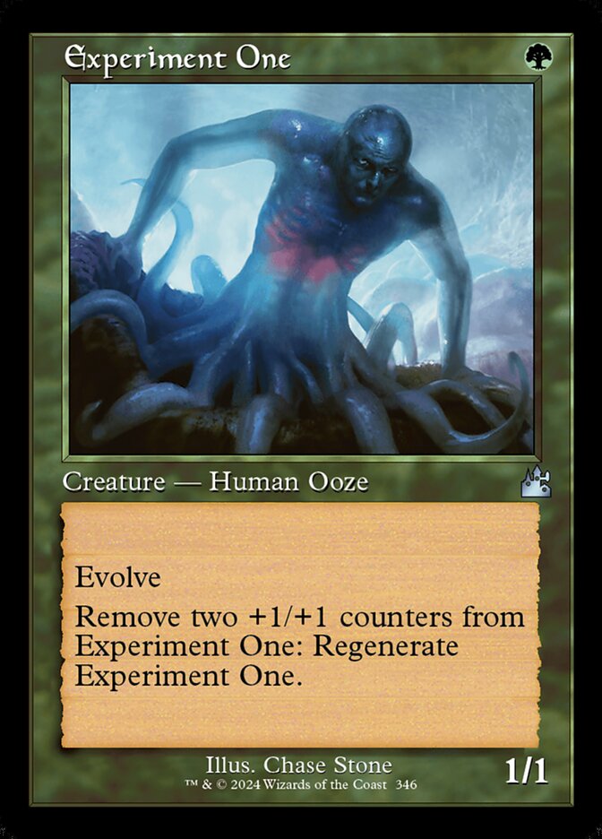 Experiment One card front