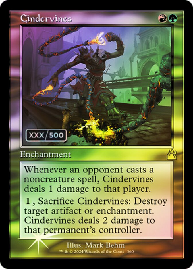 Cindervines card front