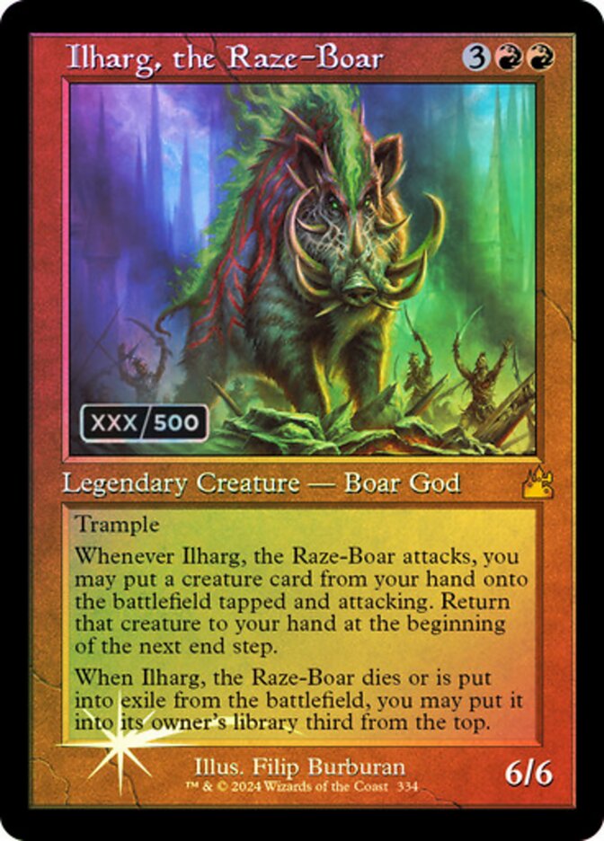 Ilharg, the Raze-Boar card front