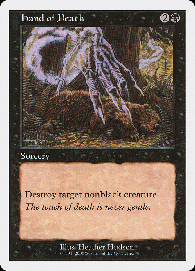 Hand of Death card front