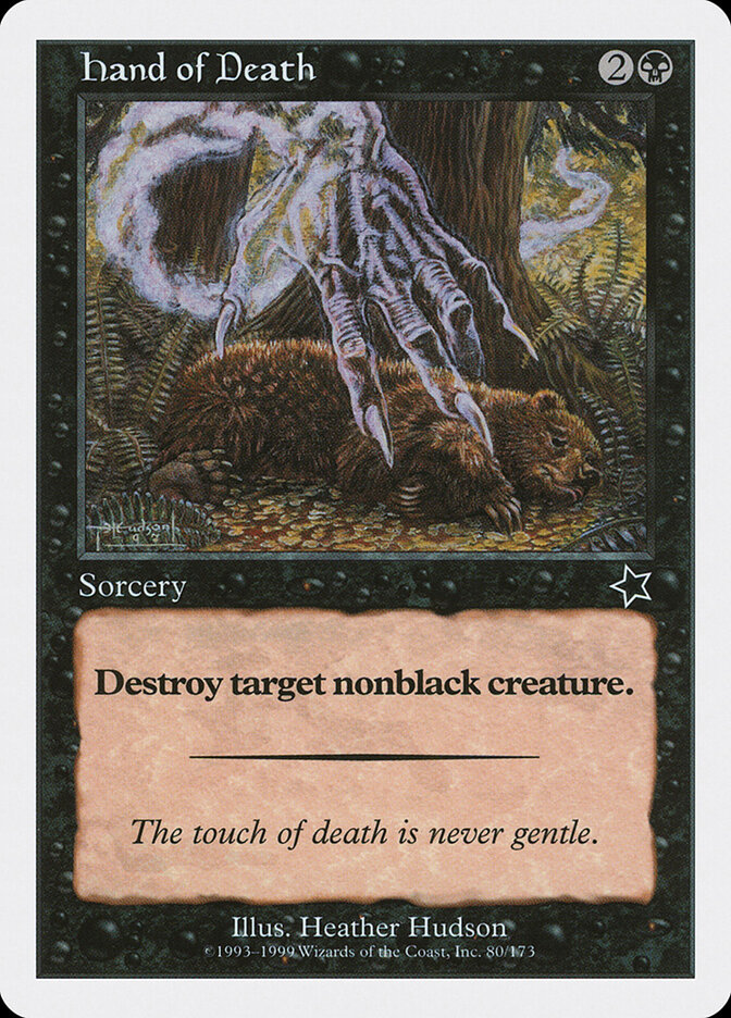 Hand of Death card front