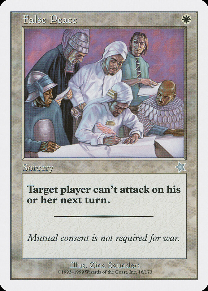 False Peace card front