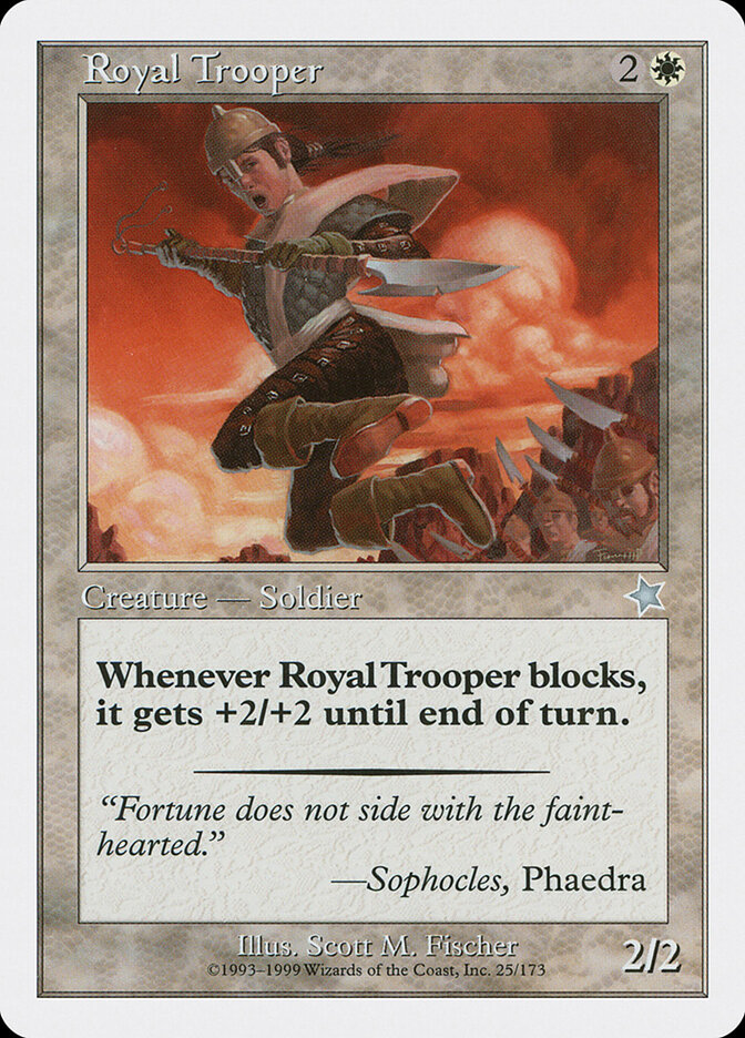 Royal Trooper card front