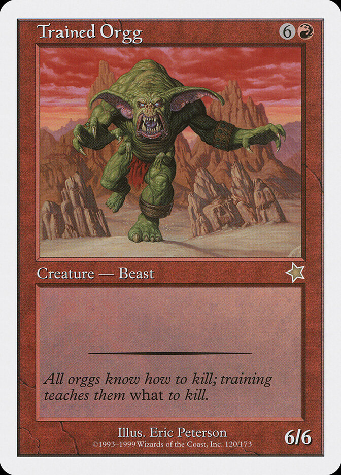 Trained Orgg card front