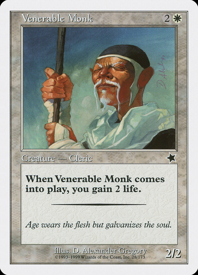 Venerable Monk card front