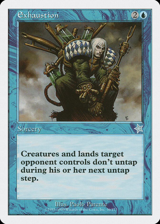 Exhaustion card front