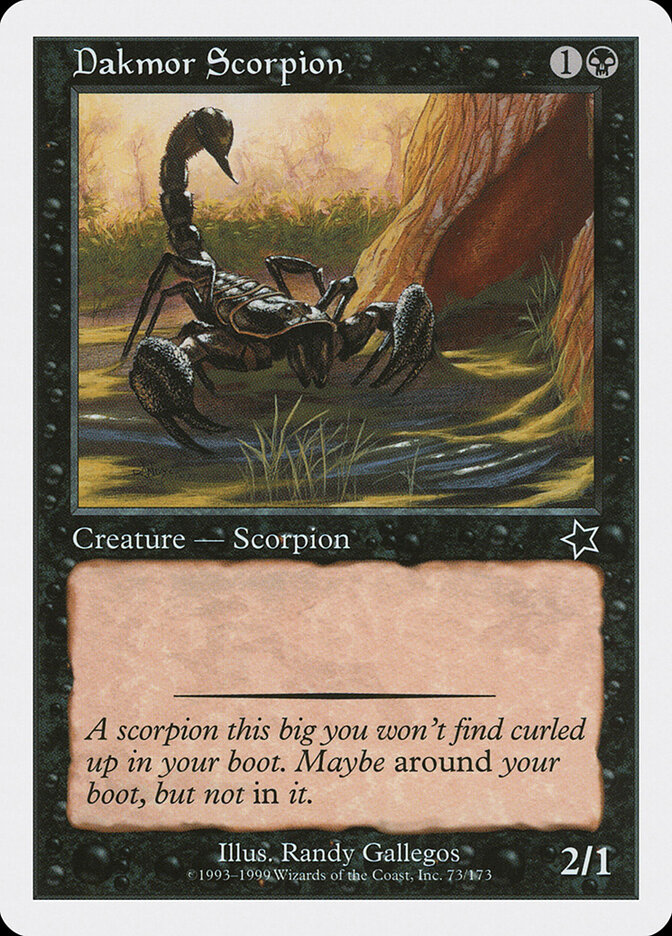 Dakmor Scorpion card front