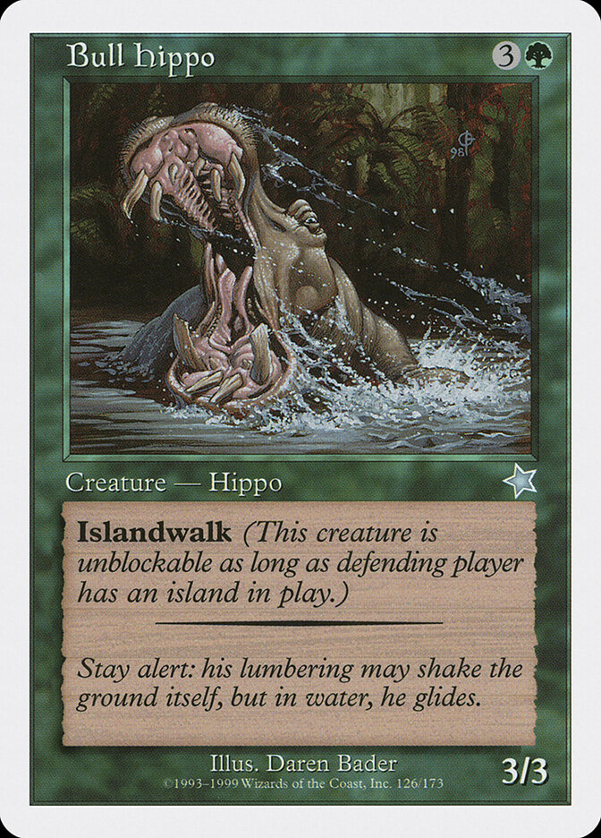 Bull Hippo card front