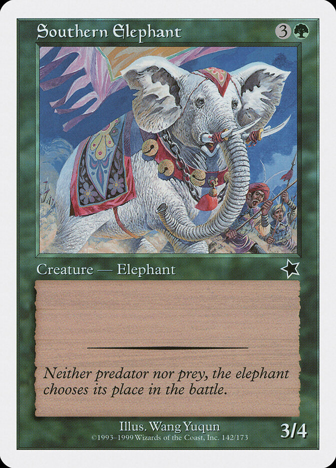 Southern Elephant card front