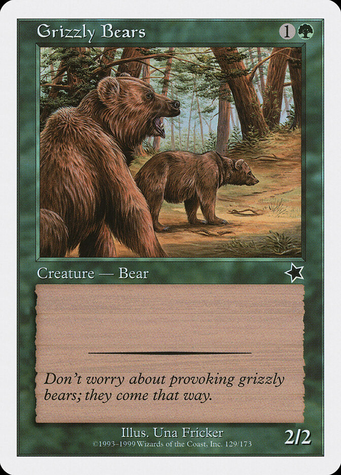 Grizzly Bears card front