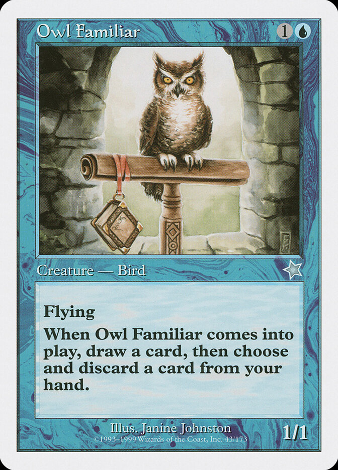 Owl Familiar card front