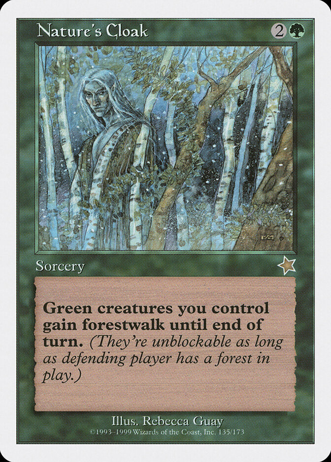 Nature's Cloak card front
