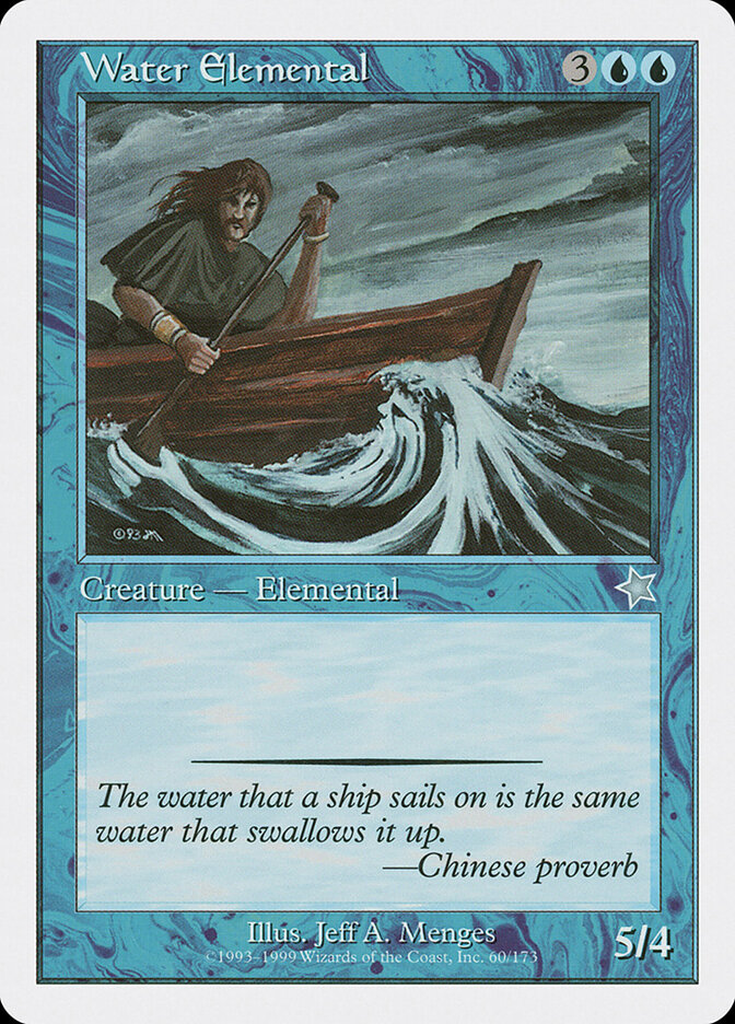 Water Elemental card front