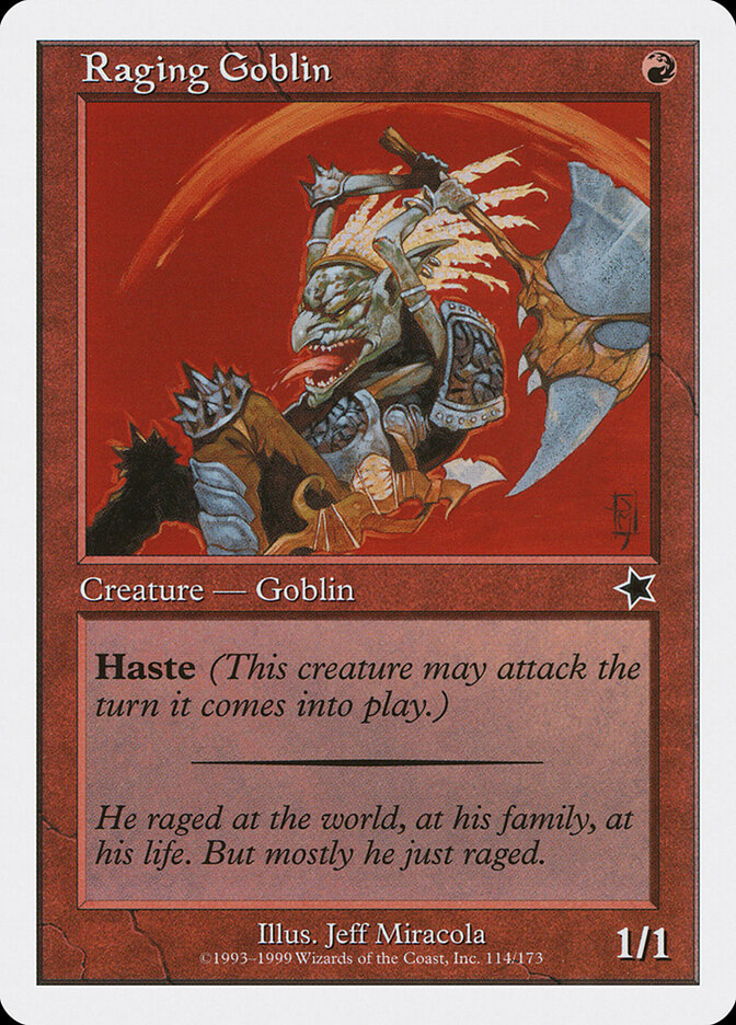 Raging Goblin card front