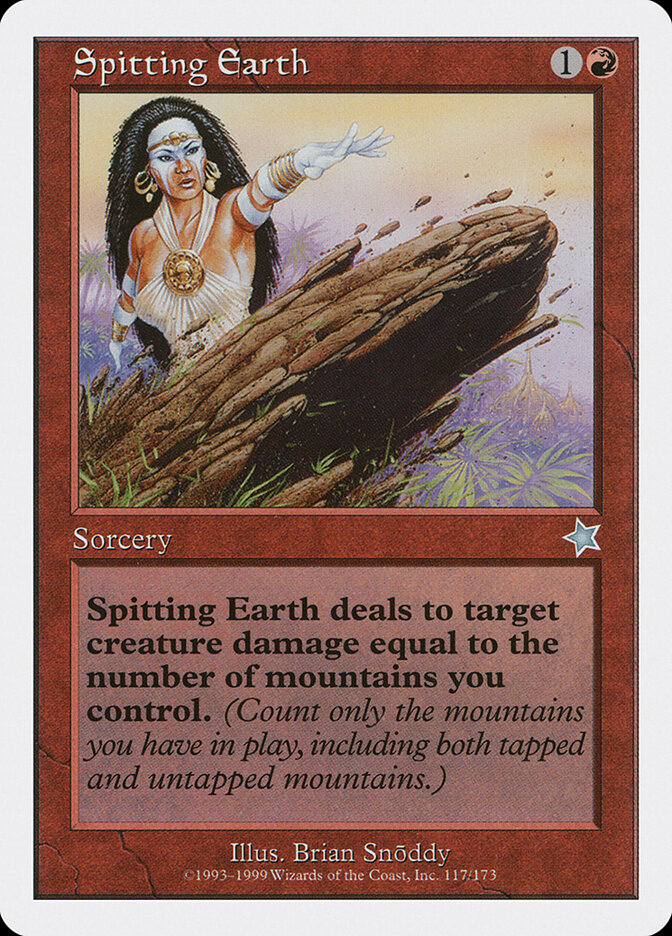Spitting Earth card front