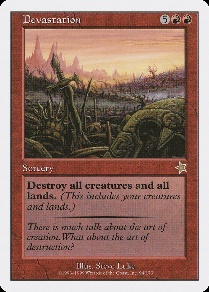 Devastation card front
