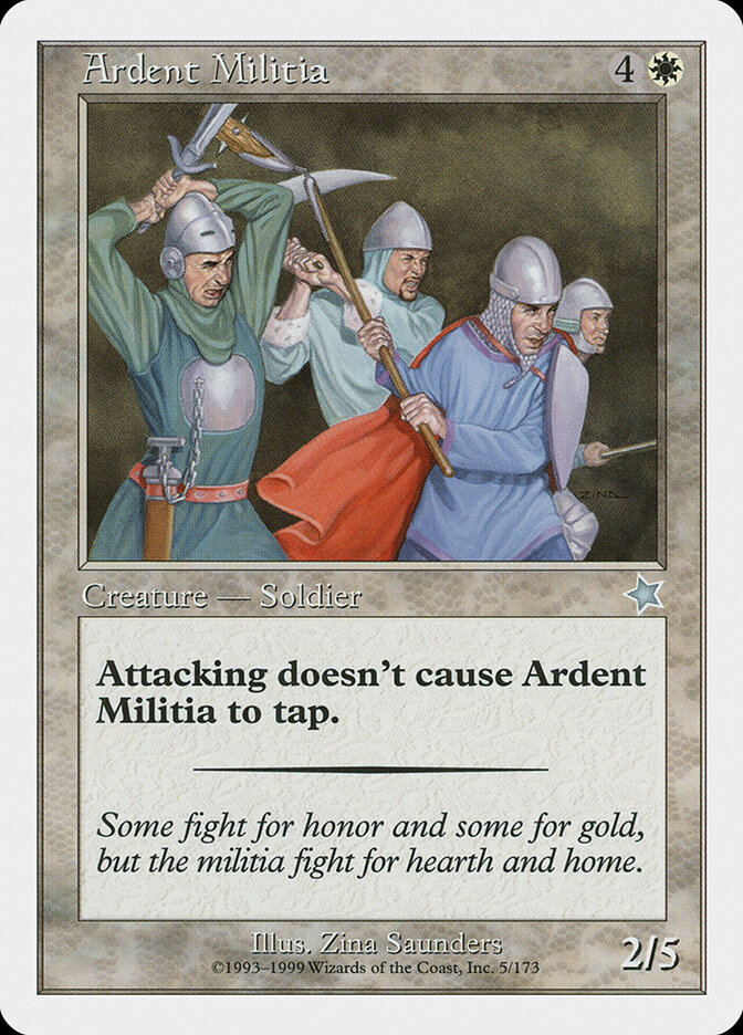 Ardent Militia card front