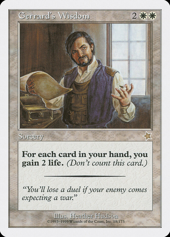 Gerrard's Wisdom card front