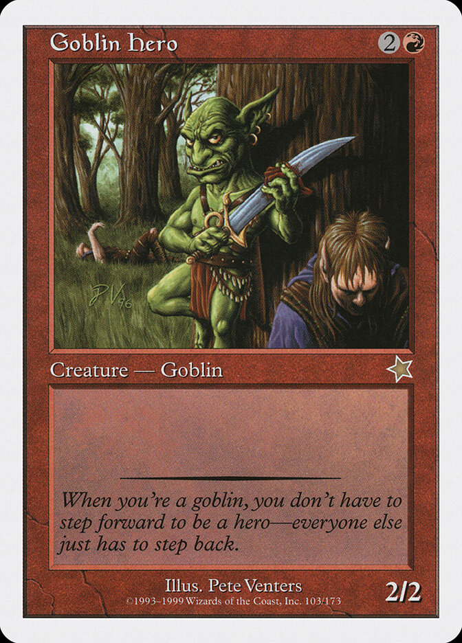 Goblin Hero card front