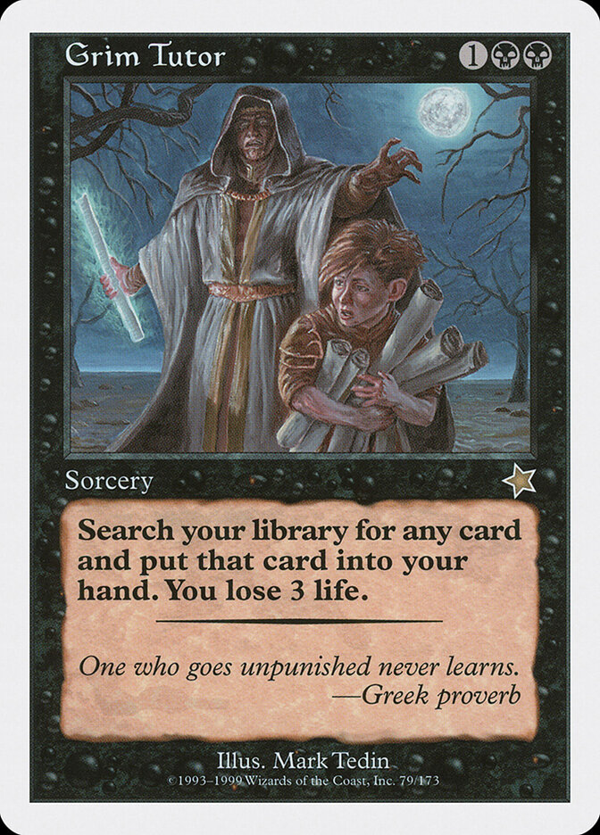 Grim Tutor card front