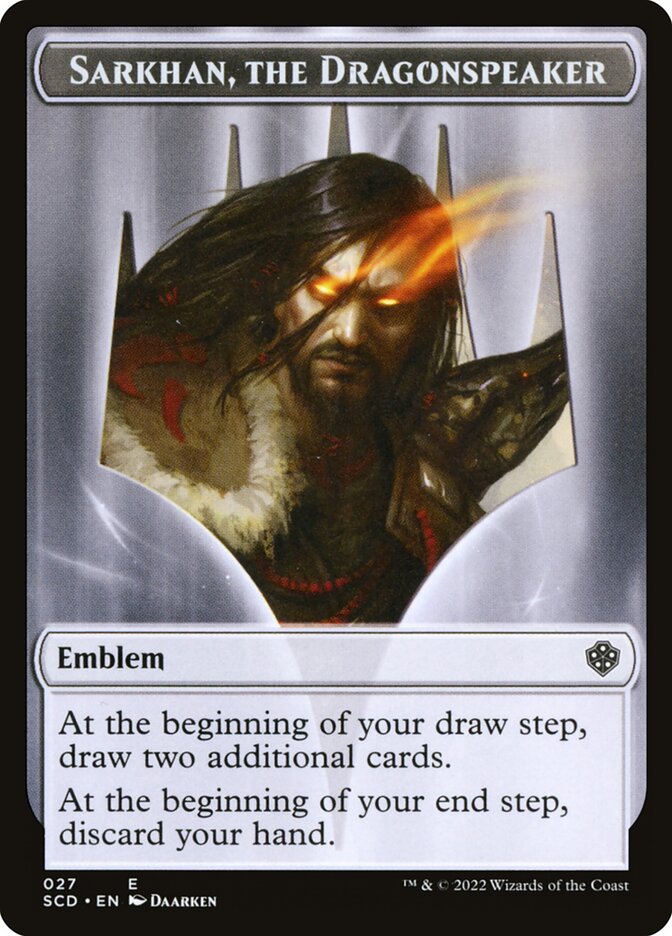 Sarkhan, the Dragonspeaker Emblem card front