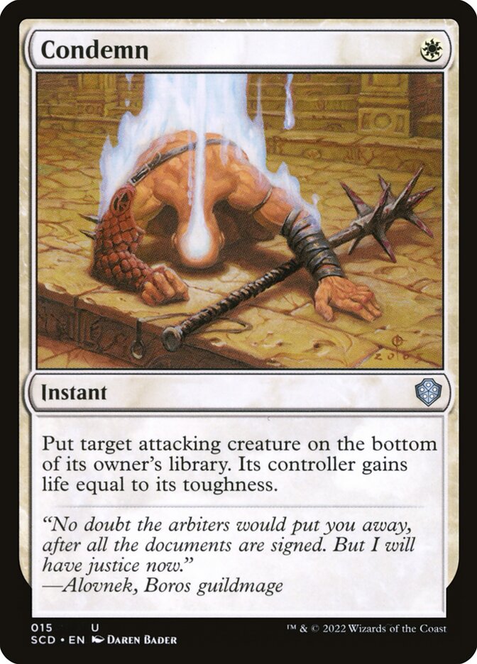 Condemn card front