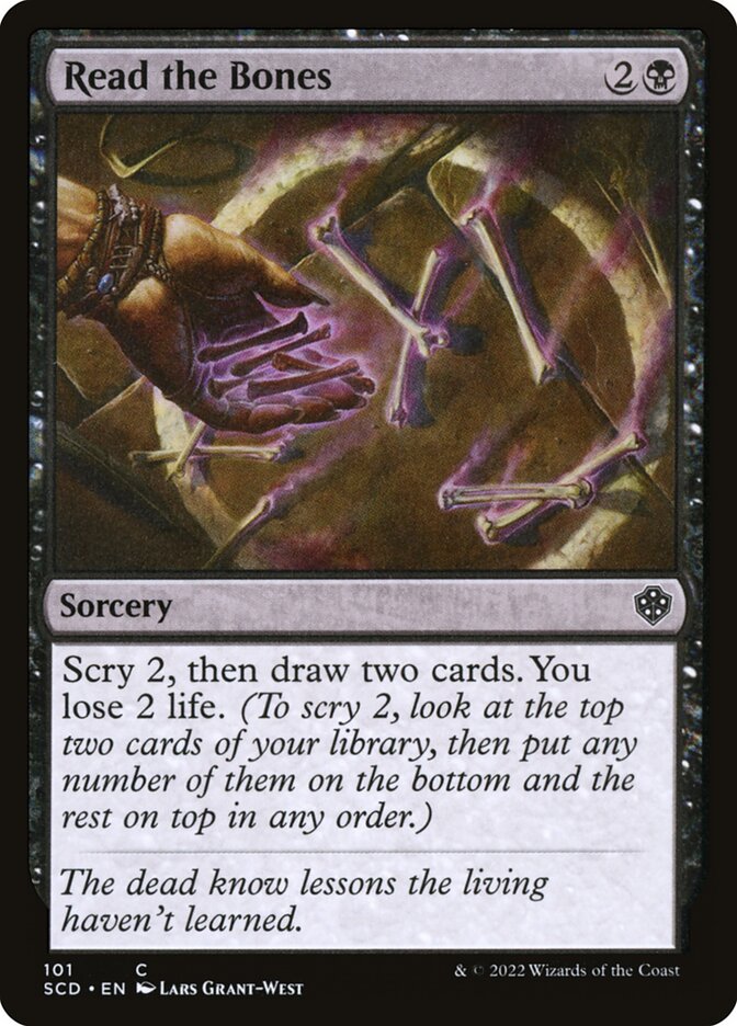 Read the Bones card front