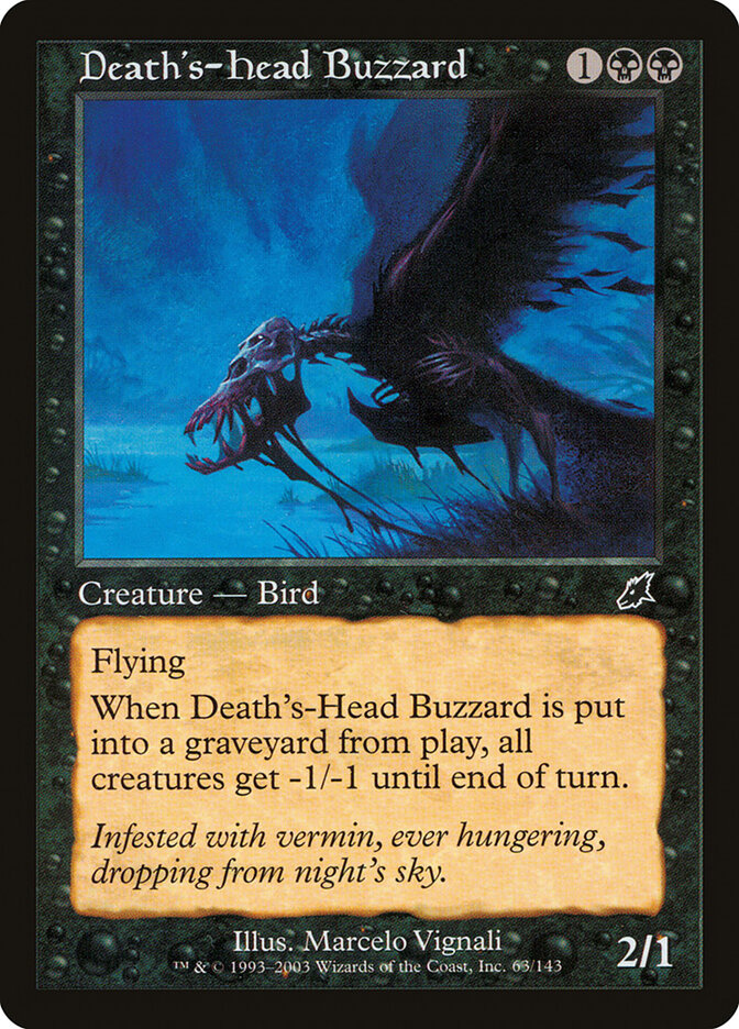 Death's-Head Buzzard card front