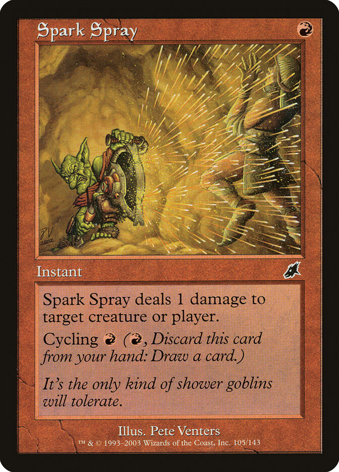 Spark Spray card front