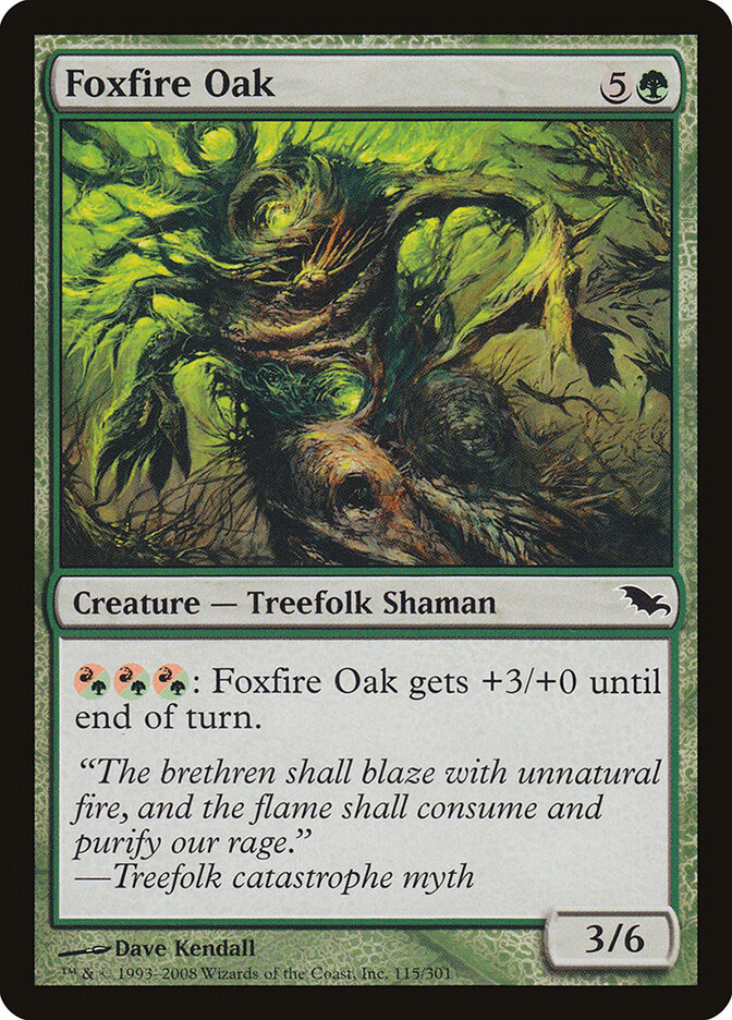 Foxfire Oak card front