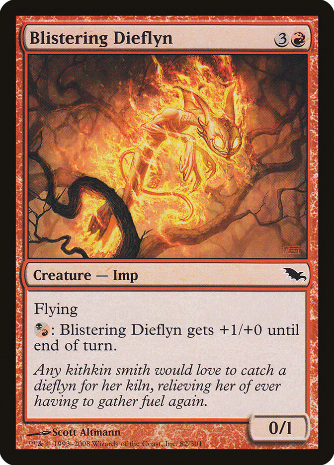 Blistering Dieflyn card front