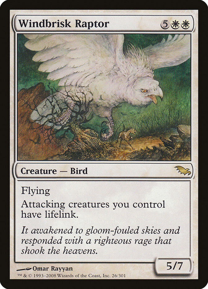 Windbrisk Raptor card front