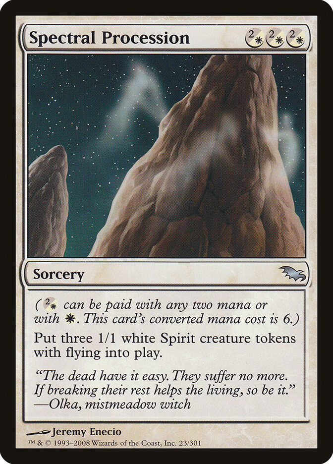 Spectral Procession card front