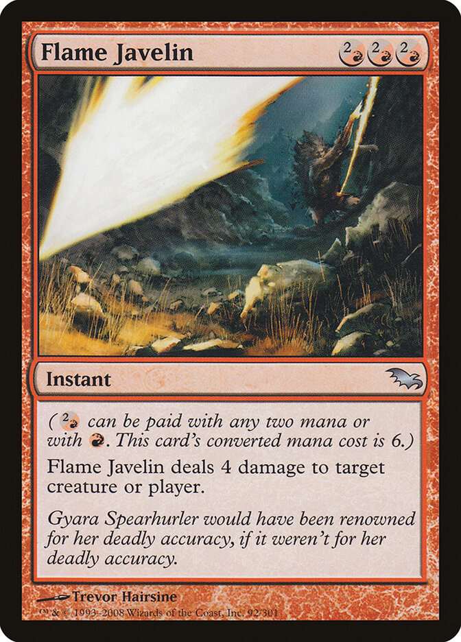 Flame Javelin card front