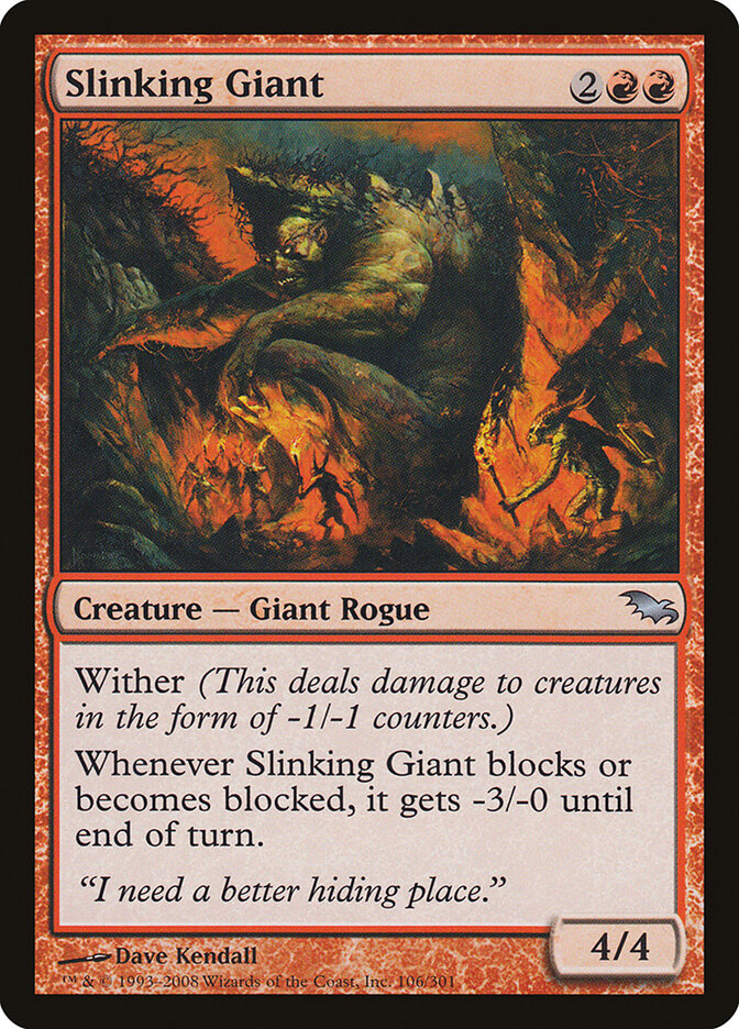 Slinking Giant card front