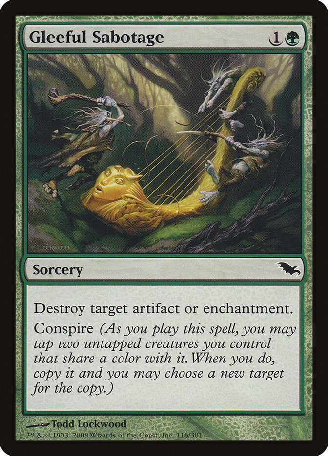 Gleeful Sabotage card front