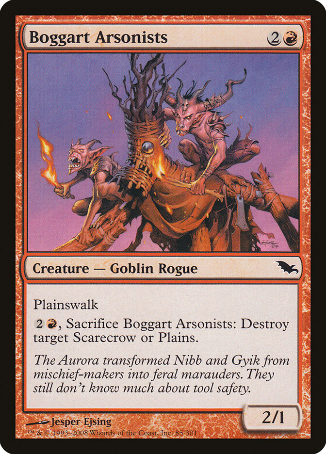 Boggart Arsonists card front