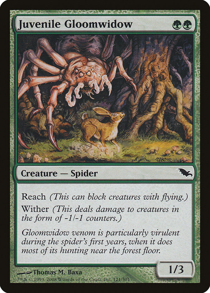Juvenile Gloomwidow card front