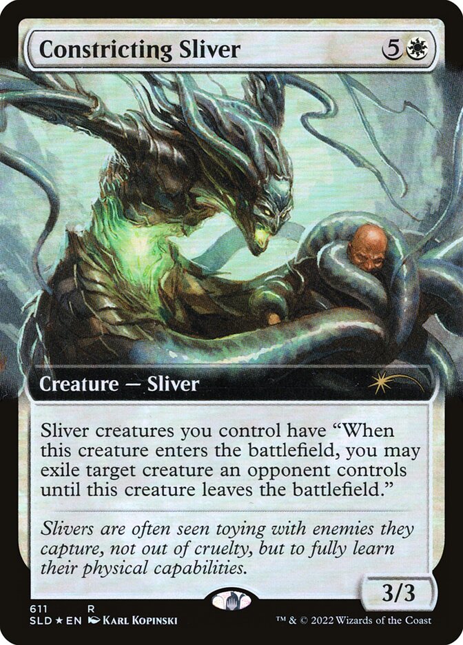 Constricting Sliver card front