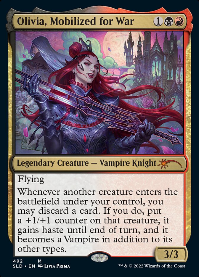 Olivia, Mobilized for War card front
