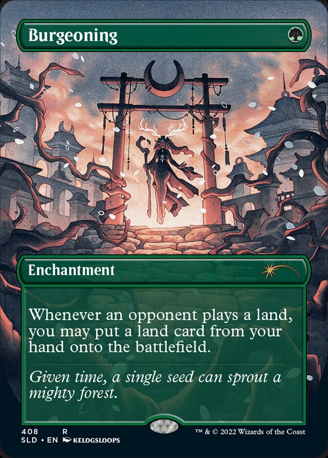 Burgeoning card front